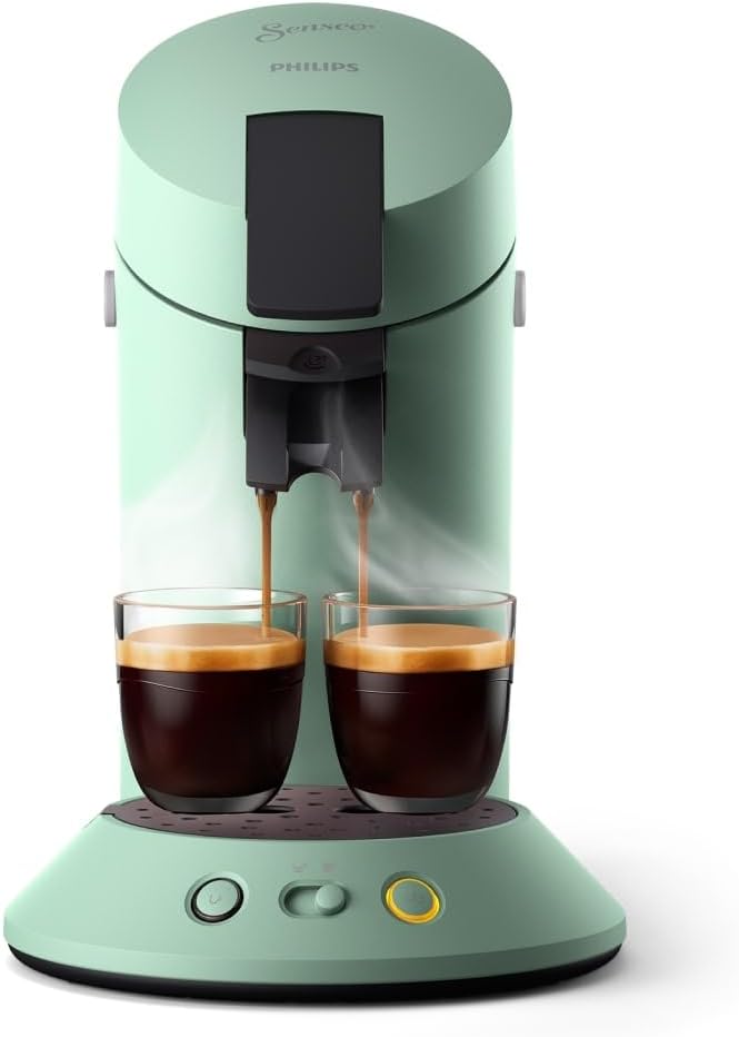 Senseo Original Plus Pod Coffee Machine, Coffee Strength Selection, Coffee Boost Technology, Recycled Plastic, Desert Green (CSA210/80)
