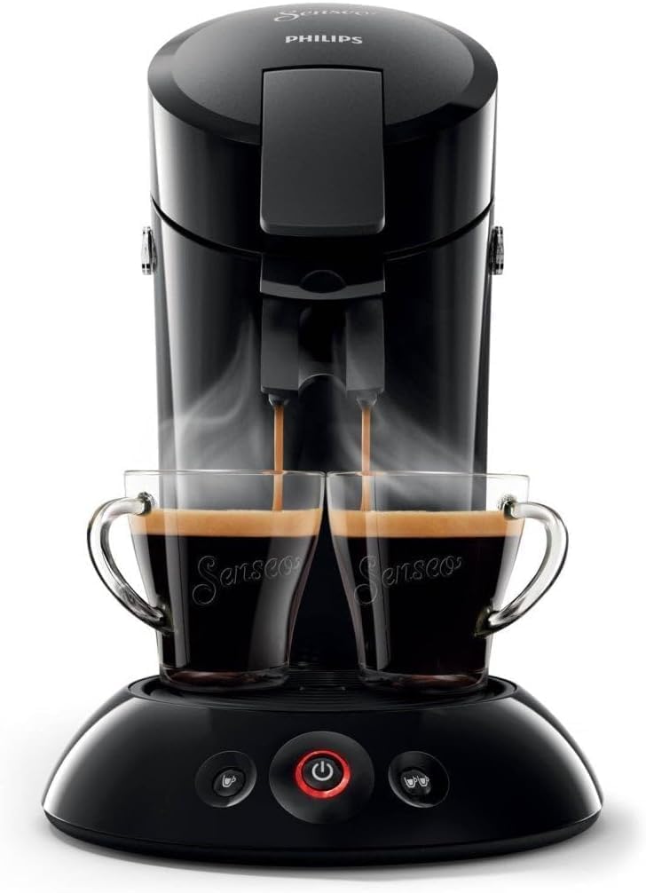 Philips Senseo Original Coffee Pod Machine with Crema Plus Technology, Coffee Boost Technology, Fast and Easy, Fuller and Richer Taste 1450 W, 0.7 Litre, Black (HD6553/67)