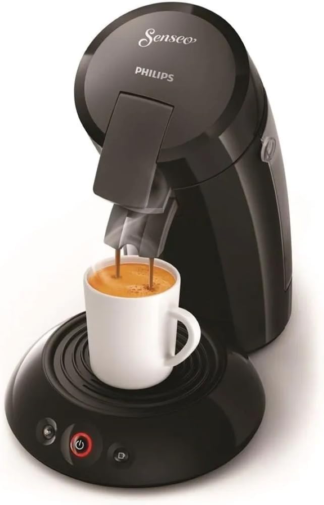 Philips Senseo Original Coffee Pod Machine with Crema Plus Technology, Coffee Boost Technology, Fast and Easy, Fuller and Richer Taste 1450 W, 0.7 Litre, Black (HD6553/67)