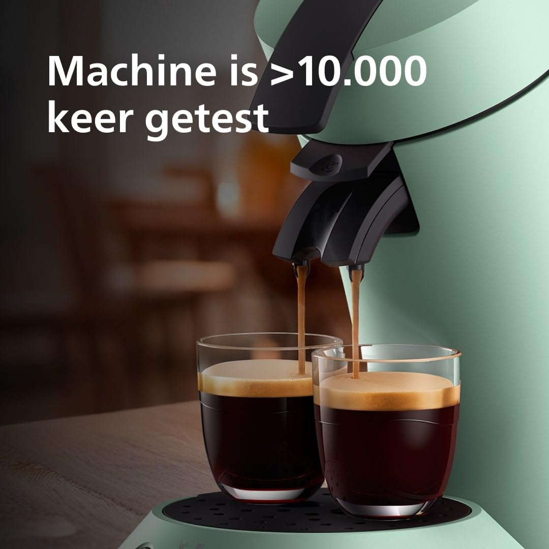 Senseo Original Plus Pod Coffee Machine, Coffee Strength Selection, Coffee Boost Technology, Recycled Plastic, Desert Green (CSA210/80)