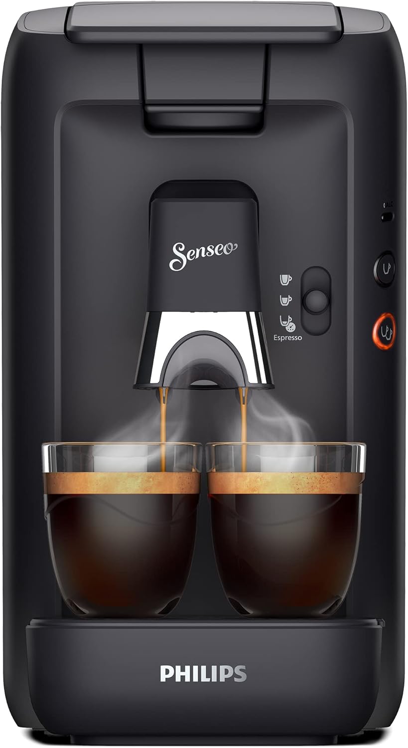 Philips Domestic Appliances CSA260/61 Senseo Maestro Coffee Pod Machine with 1.2 L Water Reservoir Choice of Coffee Strength and Memo Function, Green Product, Colour: Black