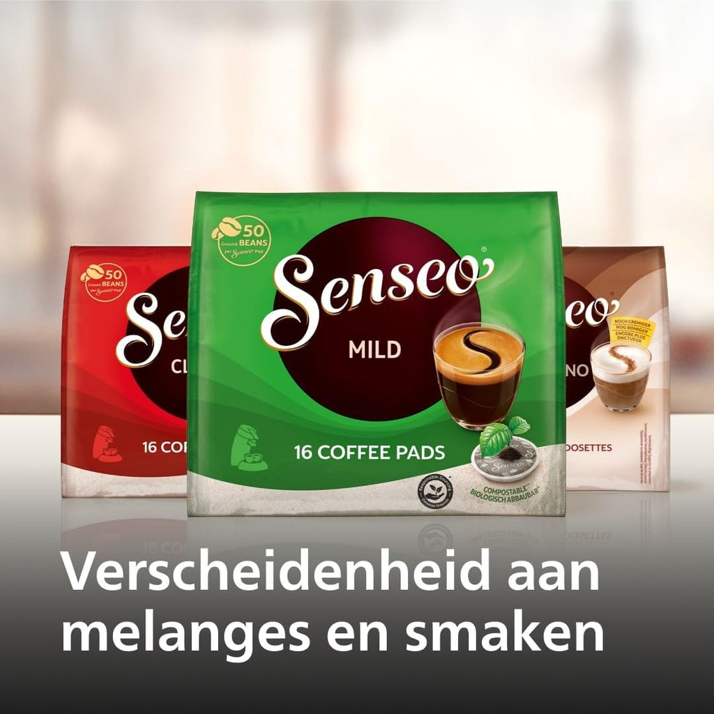 Senseo Original Plus Pod Coffee Machine, Coffee Strength Selection, Coffee Boost Technology, Recycled Plastic, Blue Pavone (CSA210/00)