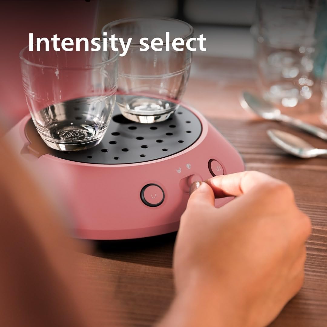 Senseo Original Plus Pod Coffee Machine, Coffee Strength Selection, Coffee Boost Technology, Recycled Plastic, Soft Red (CSA210/35)