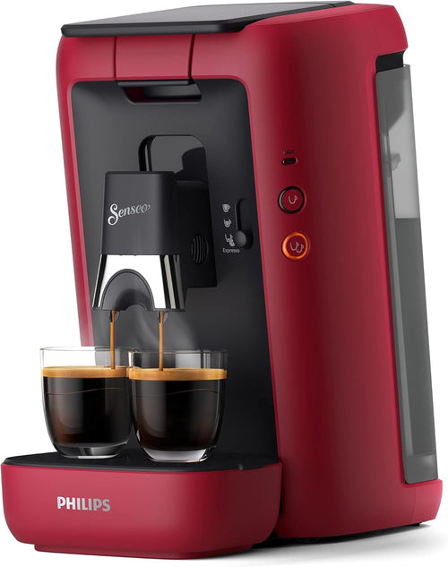 Philips CSA260/90 Senseo Maestro Pod Coffee Machine, 1.2 Liter Water Reservoir, Coffee Strength Selection and Memo Function, Green Product, Colour: Red