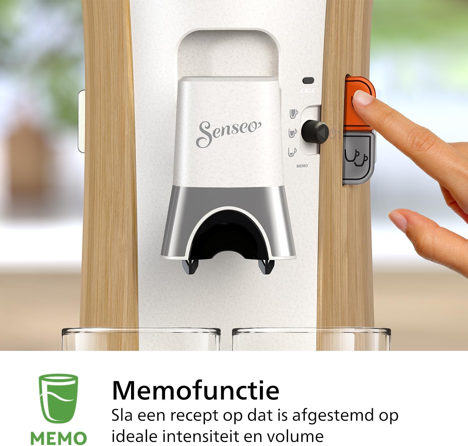 Philips Senseo Select Coffee Pod Maker - Intensity Plus, With Memo-Function for 3 Flavors, Crema Plus, High-quality, Green Product with 37% Organic Based Plastic, Silk White (CSA240/05)