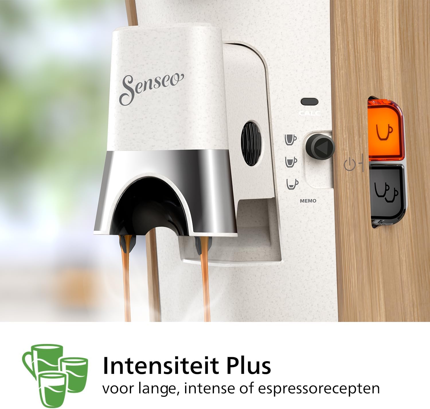 Philips Senseo Select Coffee Pod Maker - Intensity Plus, With Memo-Function for 3 Flavors, Crema Plus, High-quality, Green Product with 37% Organic Based Plastic, Silk White (CSA240/05)