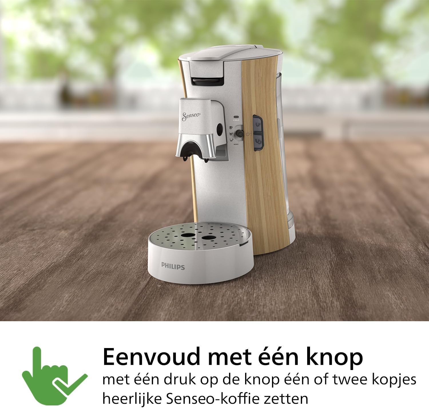 Philips Senseo Select Coffee Pod Maker - Intensity Plus, With Memo-Function for 3 Flavors, Crema Plus, High-quality, Green Product with 37% Organic Based Plastic, Silk White (CSA240/05)